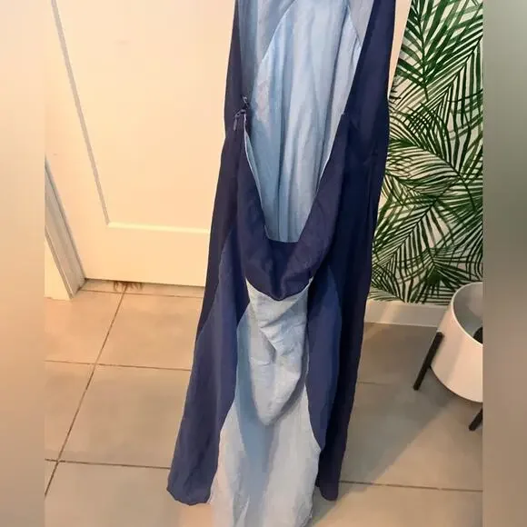 NWT Love the Label Cut Out Midi Dress in Blue Ombre Medium